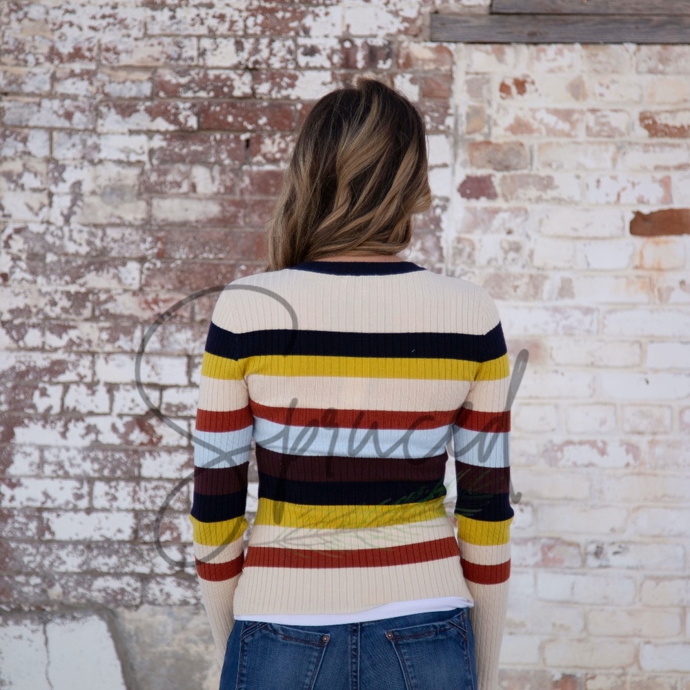Color Block Ribbed Long Sleeve - Picture 2 of 2